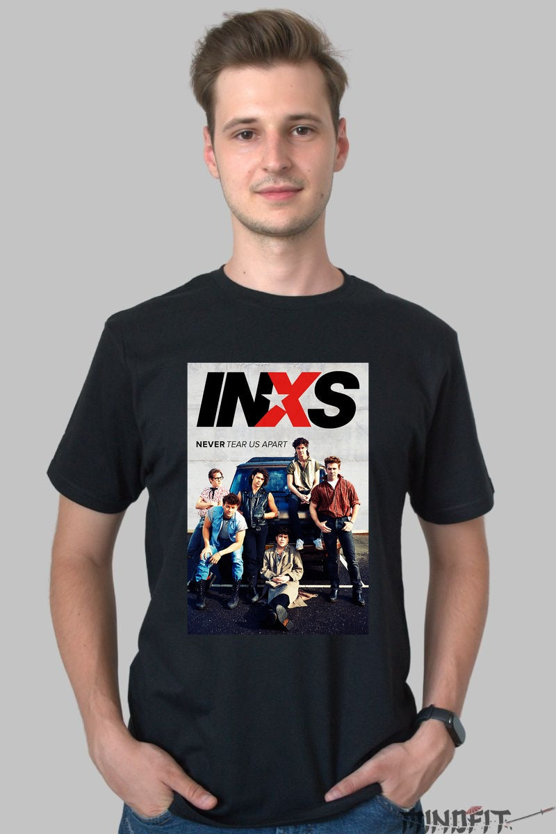 Tricou INXS - Never Tear Us Apart barbat negru