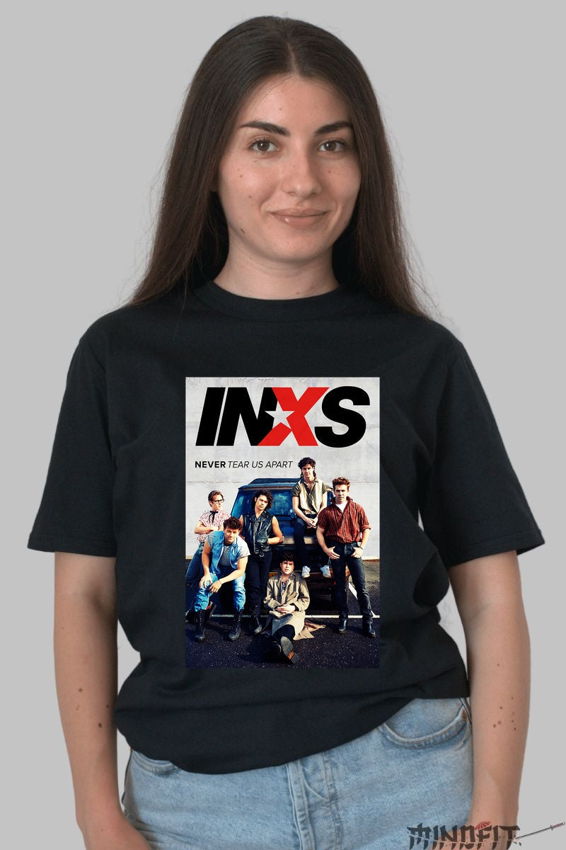 Tricou INXS - Never Tear Us Apart dama negru