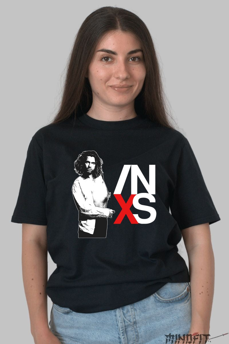 Tricou INXS - Portret Iconic & Logo Retro dama negru