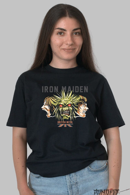 Tricou Iron Maiden - British Metal Iconic dama negru