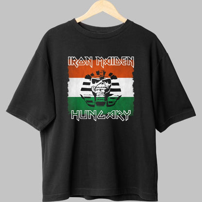 Tricou Iron Maiden Hungary - Eddie in culorile maghiare fata