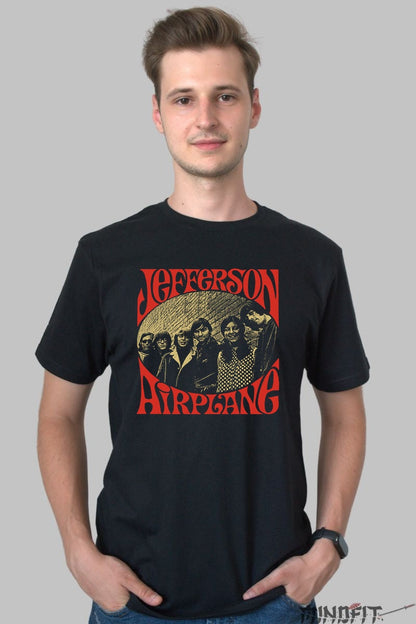 Tricou Jefferson Airplane - Psychedelic -60s Vibes barbat negru