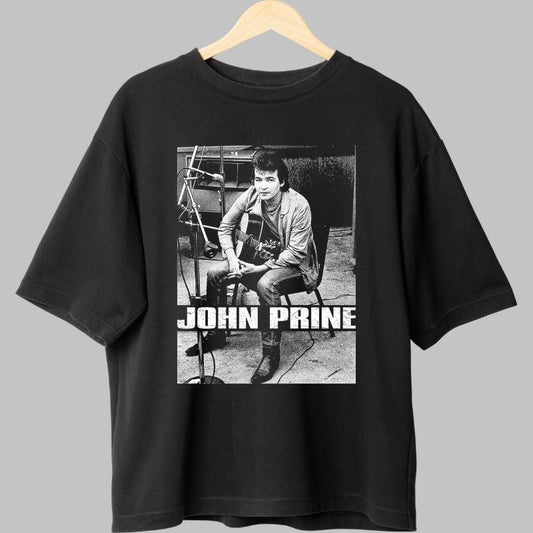 Tricou John Prine - Legenda Americana Folk fata