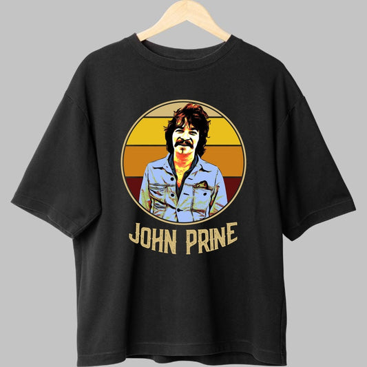 Tricou John Prine - Legenda Americana Retro fata