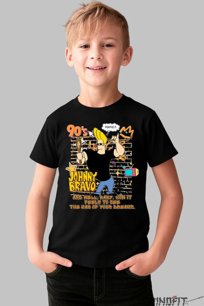 Tricou Johnny Bravo - Cartoon Network baiat negru