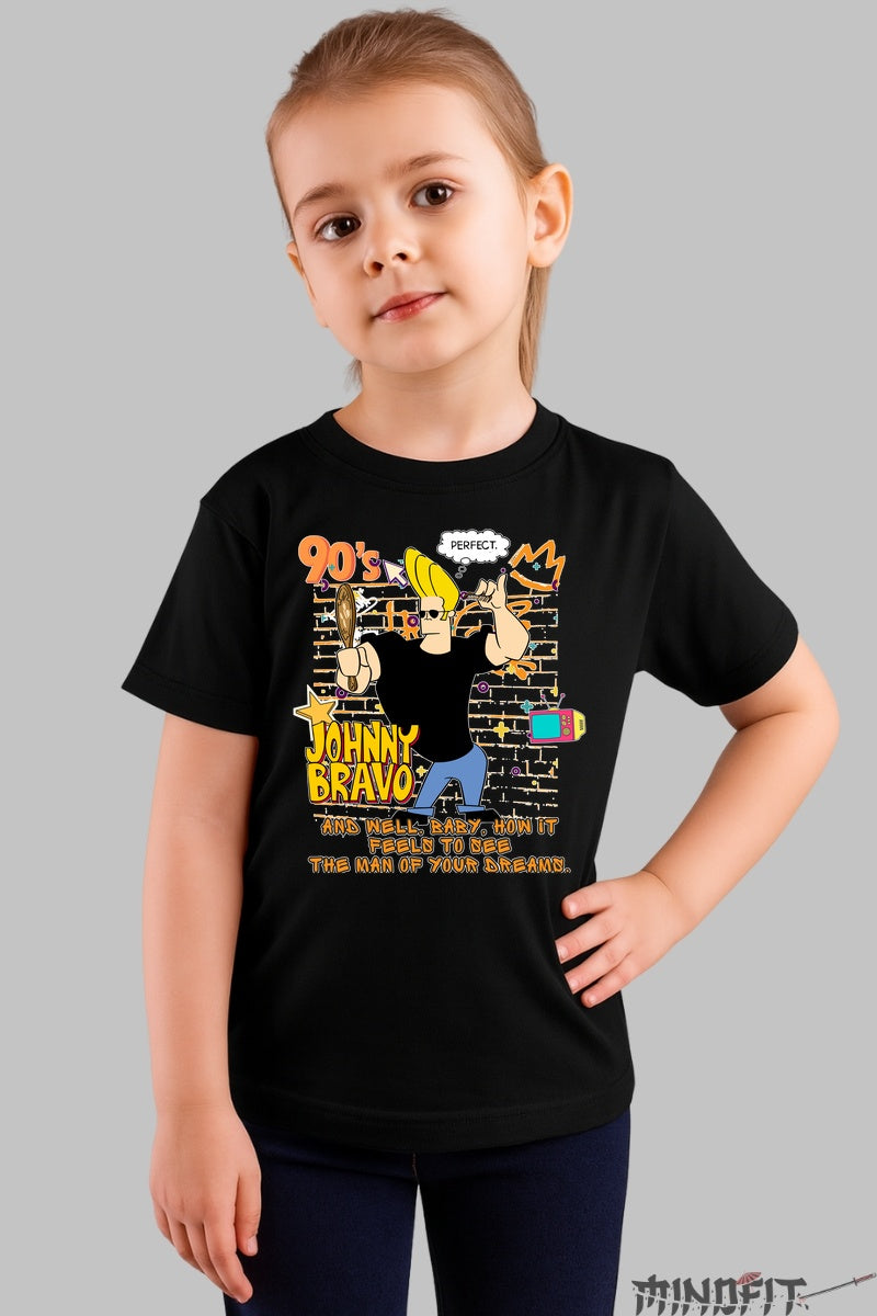 Tricou Johnny Bravo - Cartoon Network fata negru