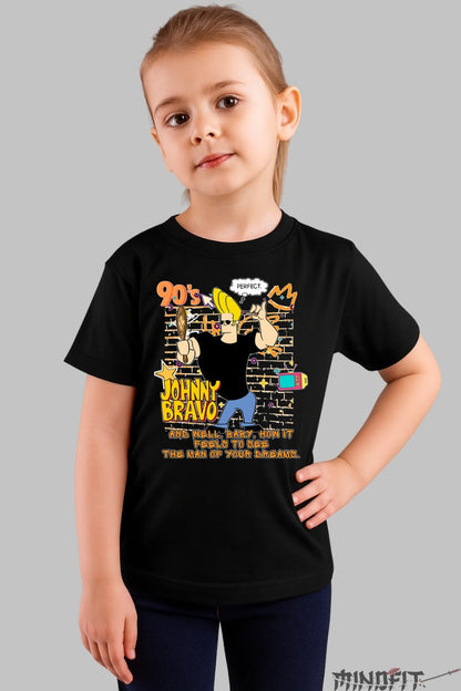 Tricou Johnny Bravo - Cartoon Network fata negru
