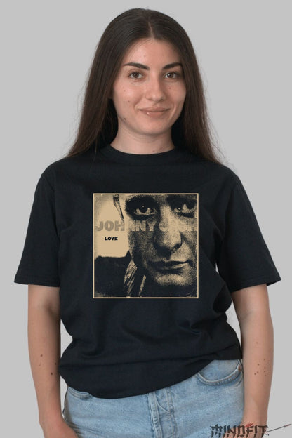 Tricou Johnny Cash - Love si legenda americana dama negru