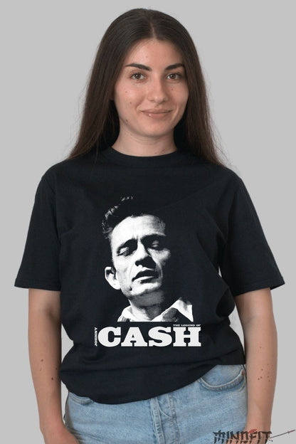Tricou Johnny Cash - The Legend Lives On dama negru
