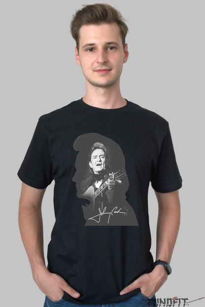 Tricou Johnny Cash - The Man in Black barbat negru