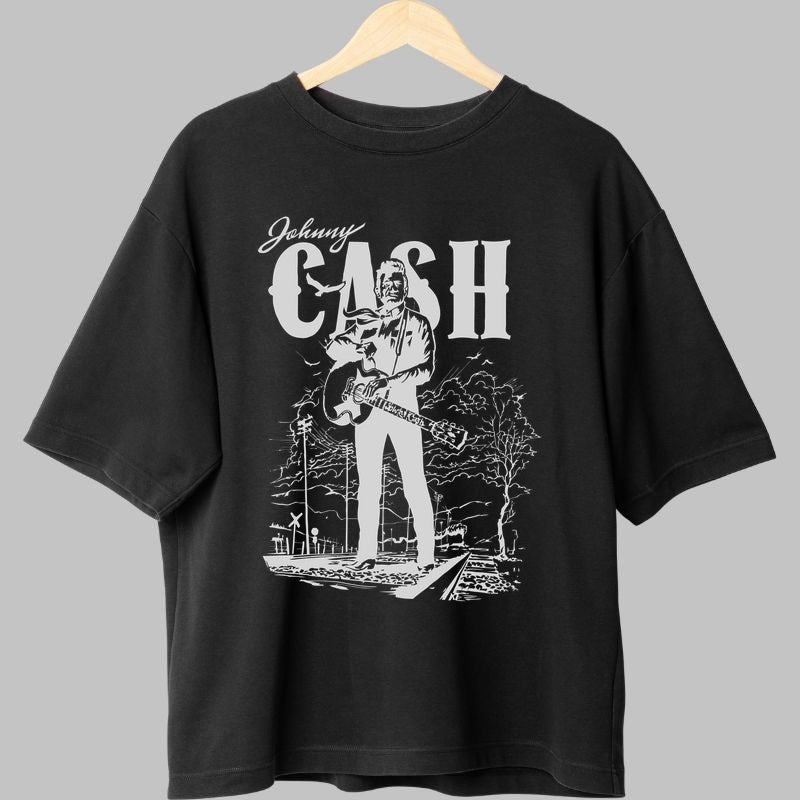 Tricou Johnny Cash - Walk the Line Edition fata
