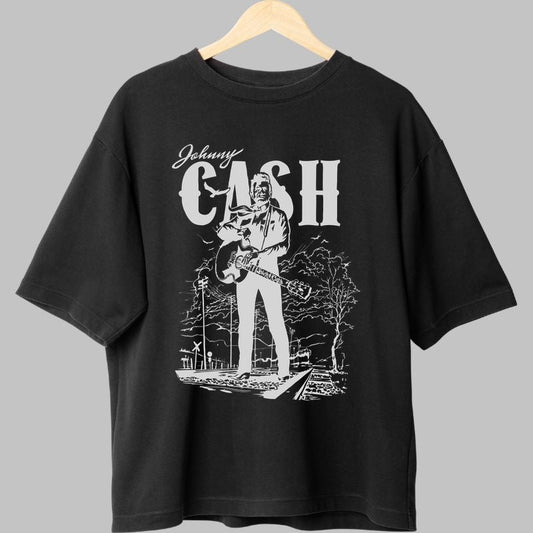 Tricou Johnny Cash - Walk the Line Edition fata