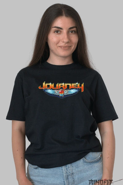 Tricou Journey - Emblema clasica a rockului dama negru