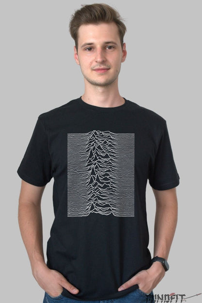 Tricou Joy Division - Unknown Pleasures Wave Design barbat negru