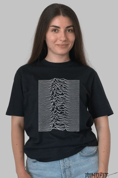 Tricou Joy Division - Unknown Pleasures Wave Design dama negru