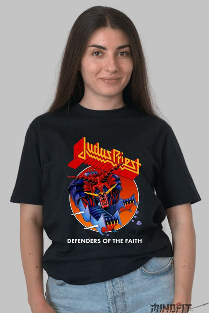 Tricou Judas Priest - Defenders of the Faith dama negru
