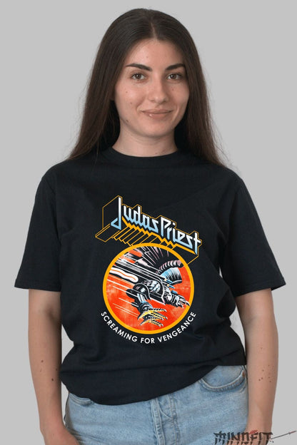 Tricou Judas Priest - Screaming for Vengeance dama negru