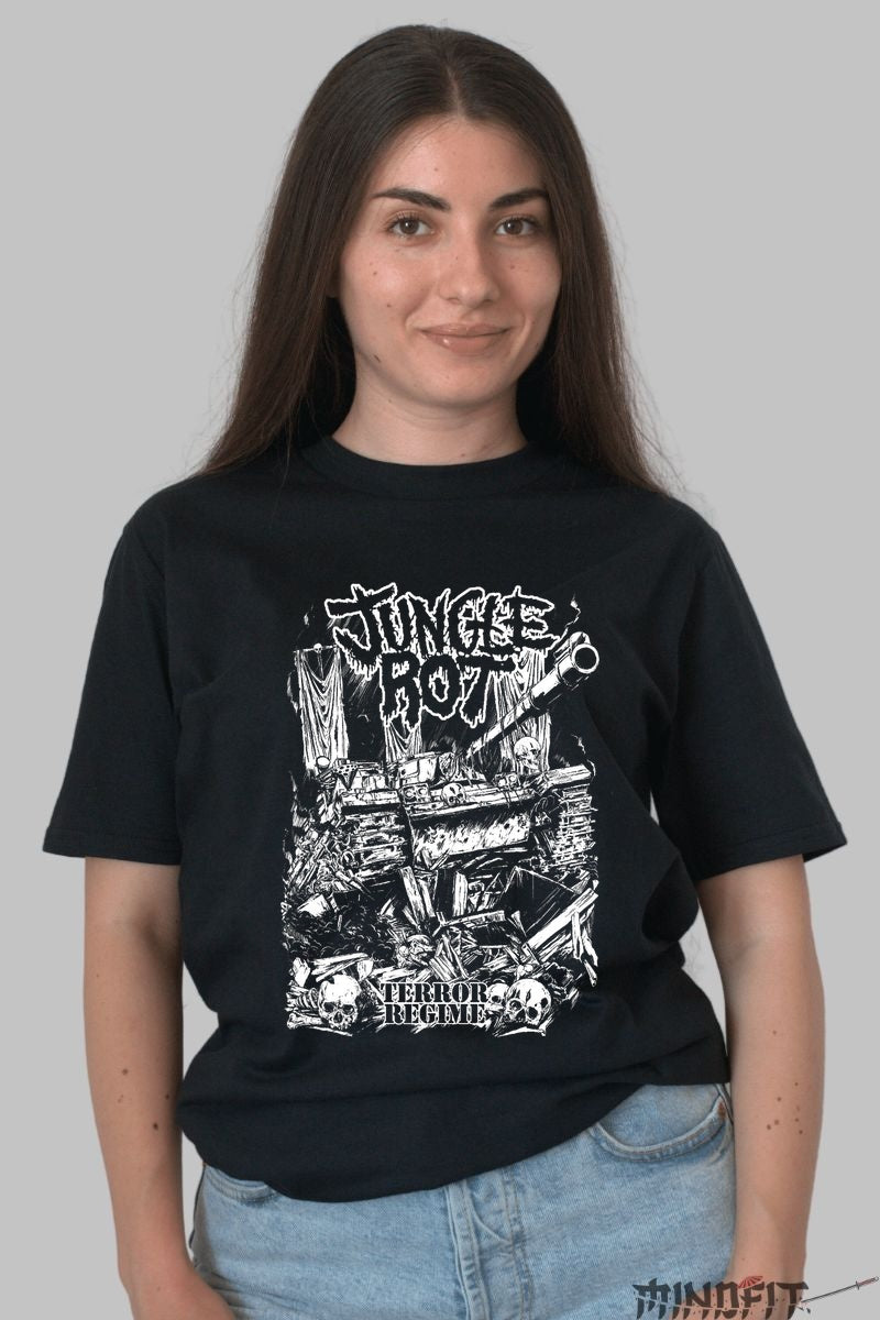Tricou Jungle Rot - Terror Regime Artwork dama negru