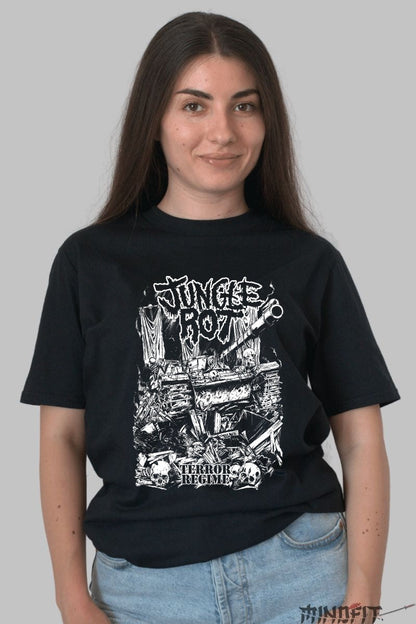 Tricou Jungle Rot - Terror Regime Artwork dama negru