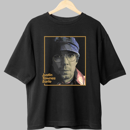 Tricou Justin Townes Earle - Portret Iconic fata
