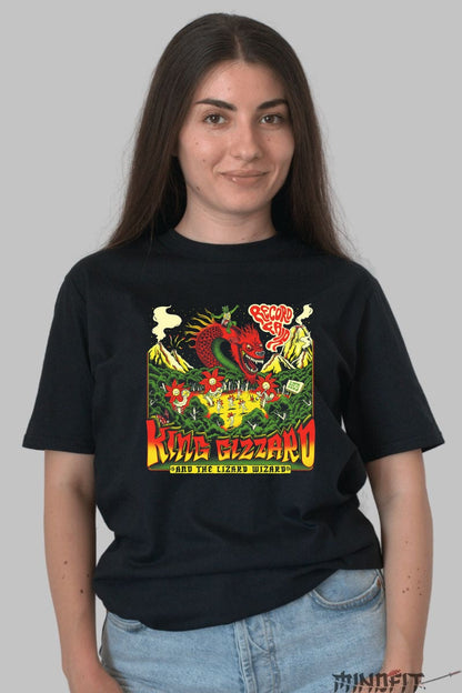 Tricou King Gizzard - Dragonul Psychedelic dama negru