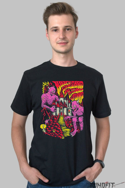 Tricou King Wizard - Castelul Groazei Psihedelice barbat negru