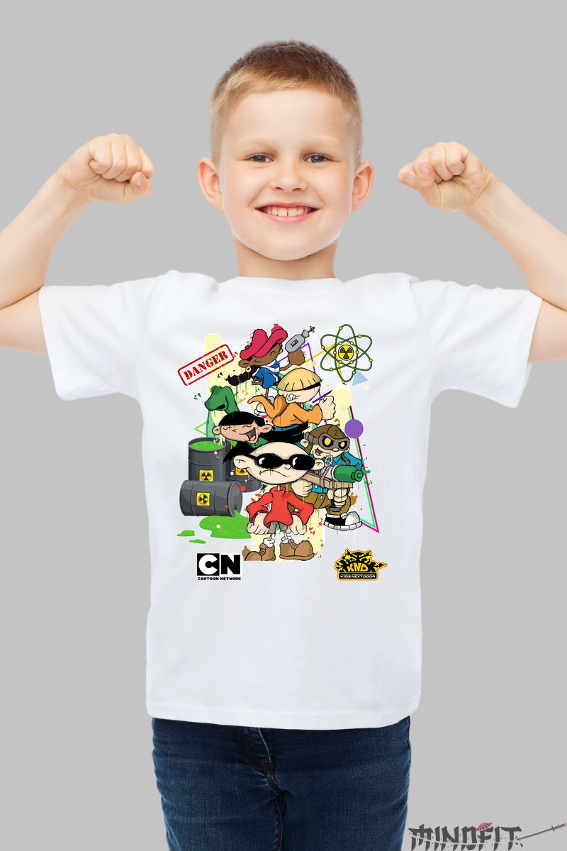Tricou KND Codul Copiilor - Cartoon Network baiat alb