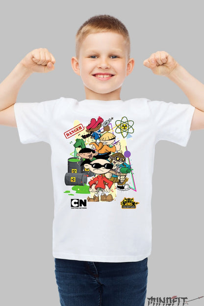 Tricou KND Codul Copiilor - Cartoon Network baiat alb