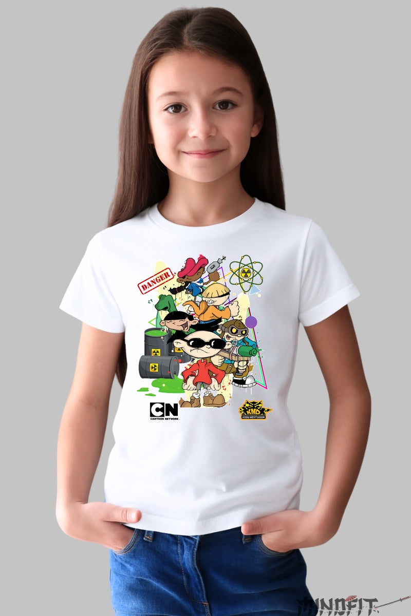 Tricou KND Codul Copiilor - Cartoon Network fata alb