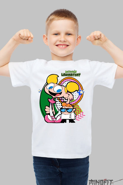 Tricou Laboratorul lui Dexter - Cartoon Network baiat alb