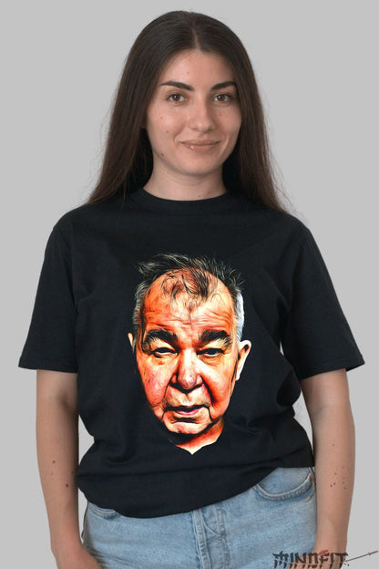 Tricou Legends & Lines - Portret Artistic Retro dama negru