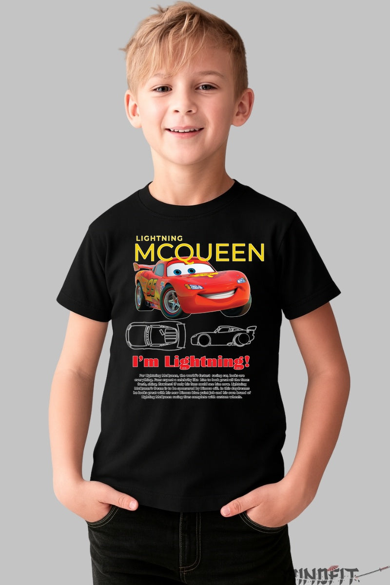 Tricou Lightning McQueen - Pixar Cars baiat negru