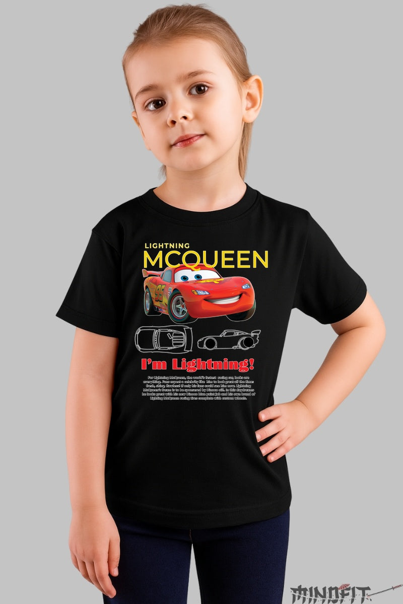 Tricou Lightning McQueen - Pixar Cars fata negru