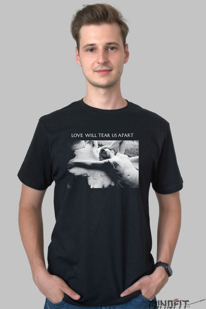 Tricou Love Will Tear Us Apart - Design Gothic Iconic barbat negru