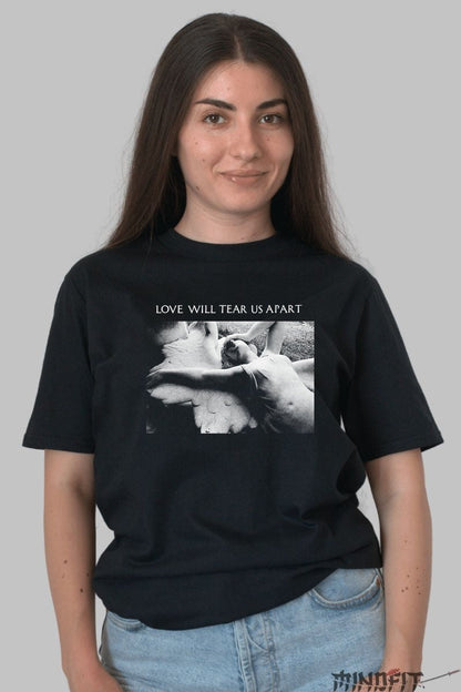 Tricou Love Will Tear Us Apart - Design Gothic Iconic dama negru
