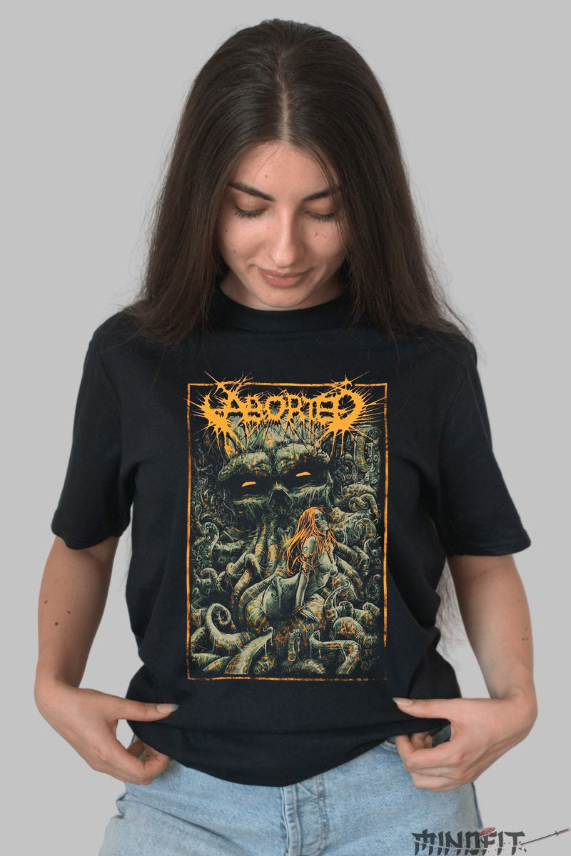 Tricou Metal Aborted - Haunting Abyss Edition dama negru
