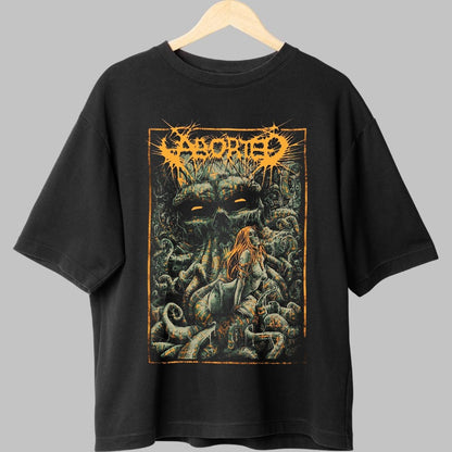 Tricou Metal Aborted - Haunting Abyss Edition fata negru