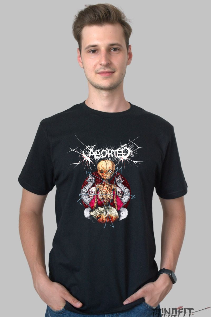 Tricou Metal Aborted - Ritualul Groazei Anatomice barbat negru