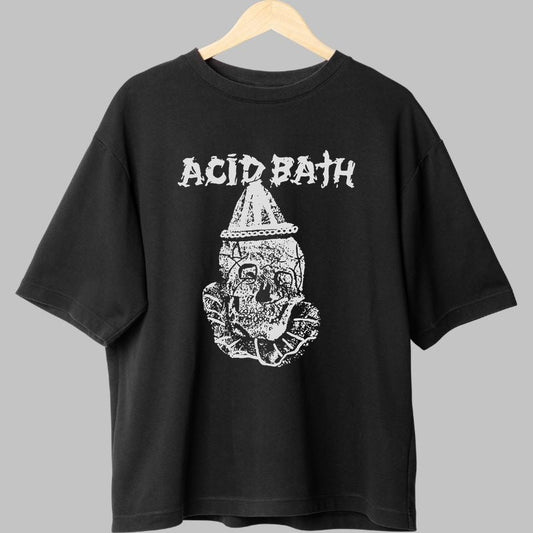 Tricou Metal Acid Bath - Clovnul Groazei Craniat fata negru