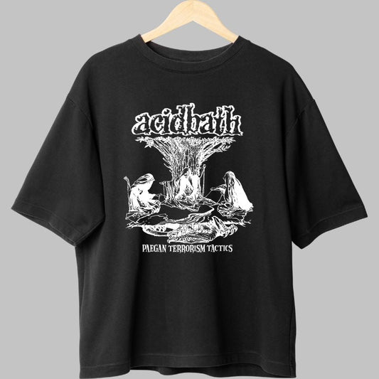 Tricou Metal Acid Bath - Paegan Terrorism Tactics fata negru