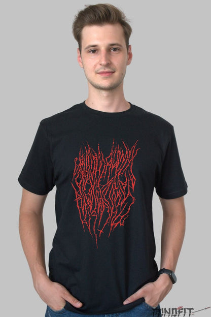 Tricou Metal Infernal Desire - Chaos Emblem Rosu barbat negru