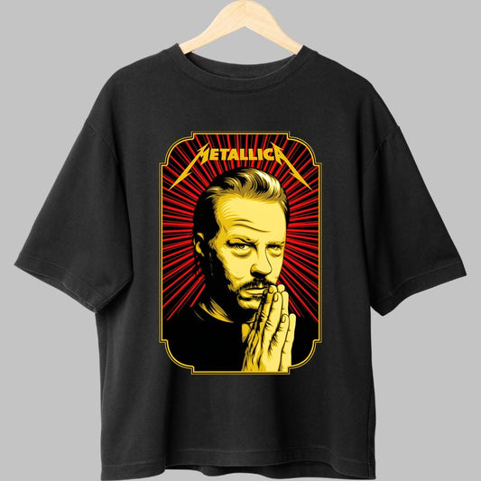 Tricou Metallica - Portret Iconic James Hetfield fata