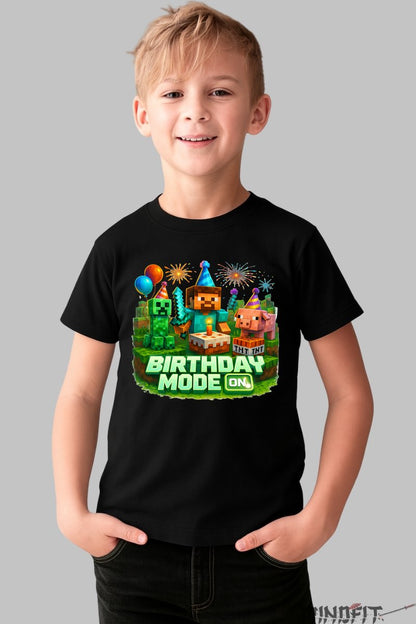 Tricou Minecraft - My Birthday Mode baiat negru