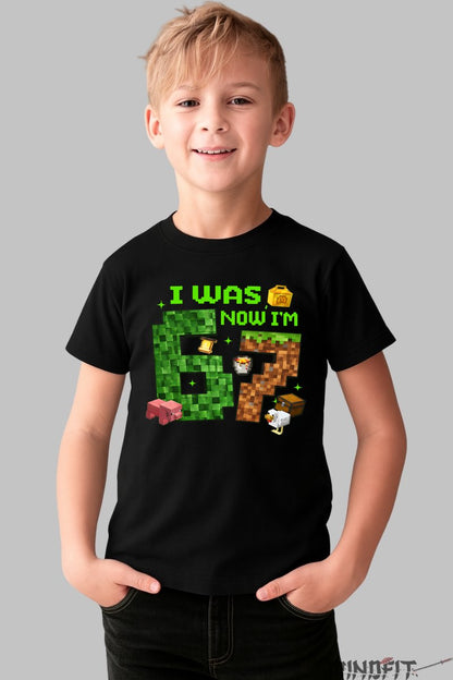 Tricou Minecraft Six Seven - My Birthday baiat negru