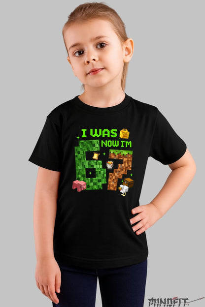 Tricou Minecraft Six Seven - My Birthday fata negru