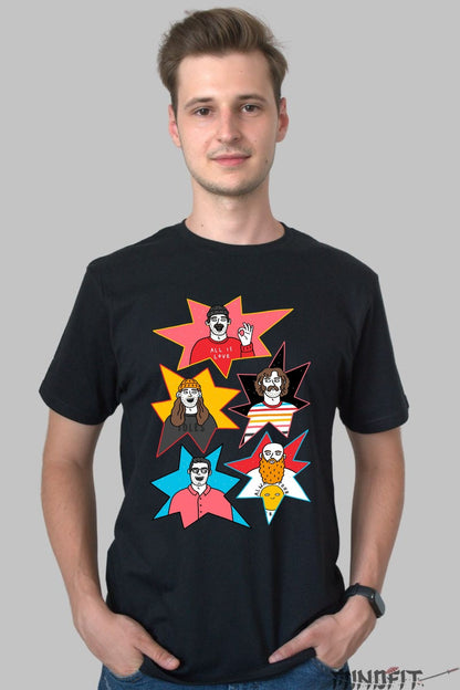 Tricou Music Vibes - Star Portrait Edition barbat negru