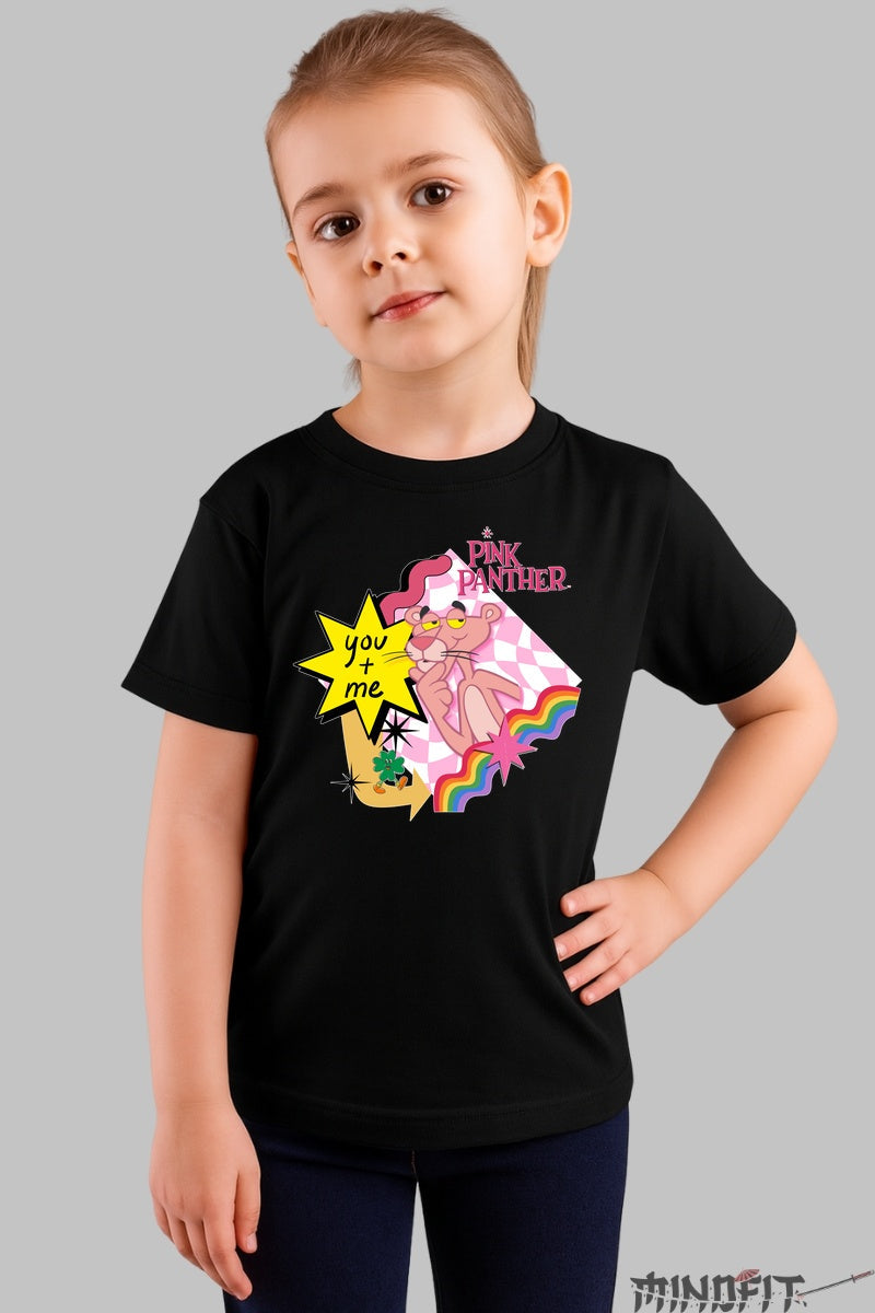 Tricou Pantera Roz You Me - Pink Panther fata negru