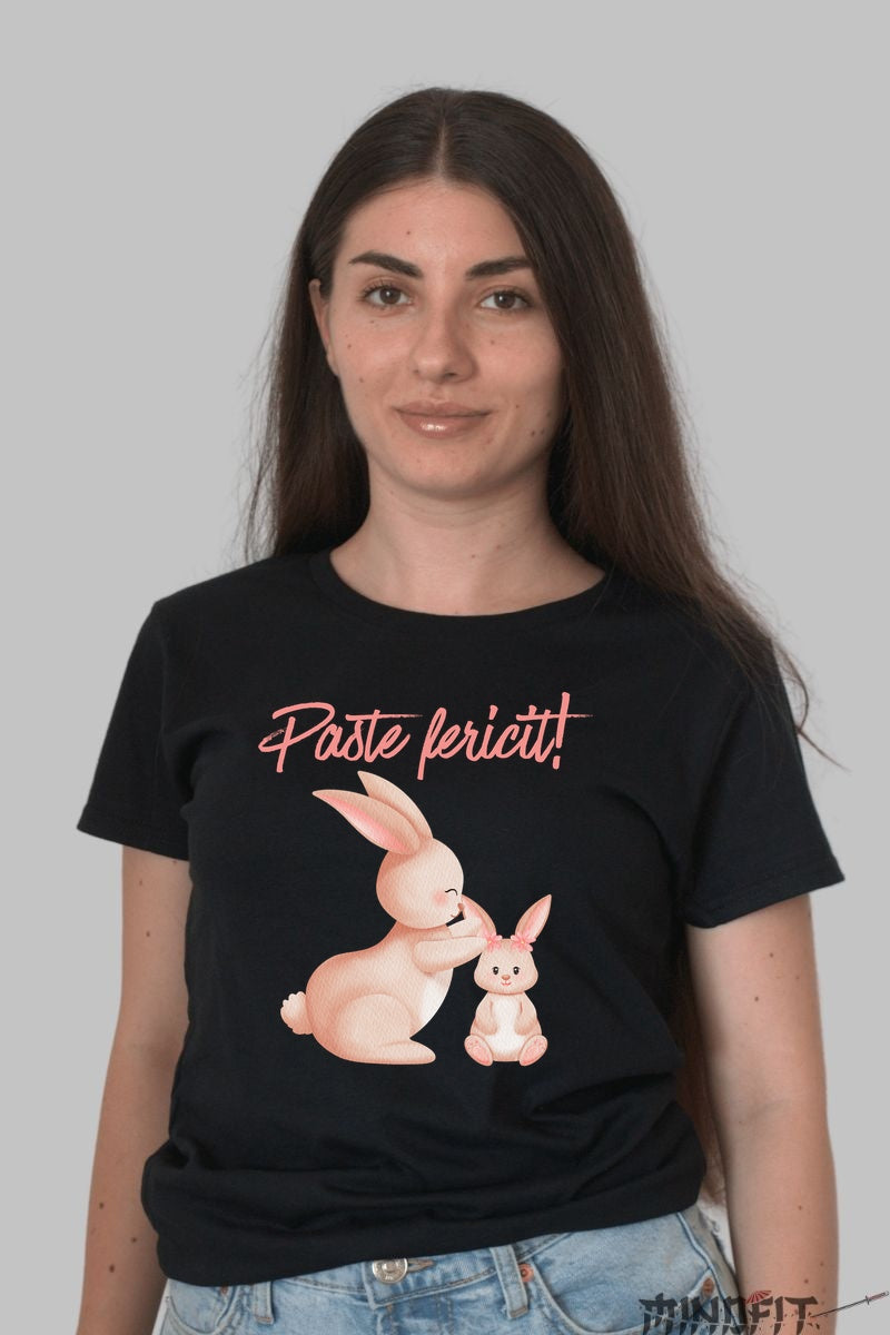 Tricou Paste Fericit - Micul Nostru Secret Dama Negru