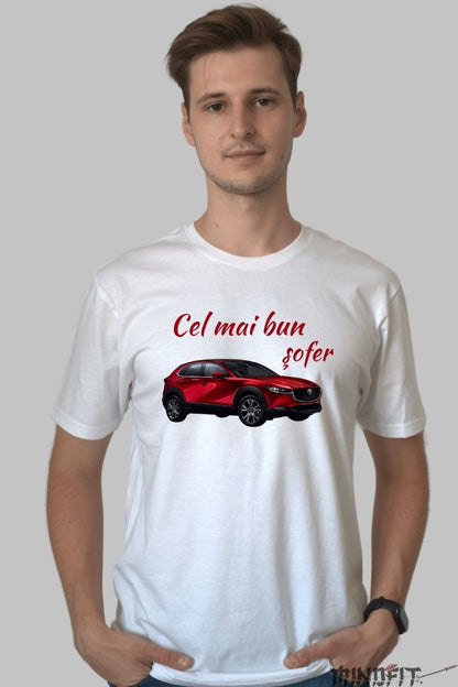 Tricou Personalizat Cu Masina Ta Alb Barbat