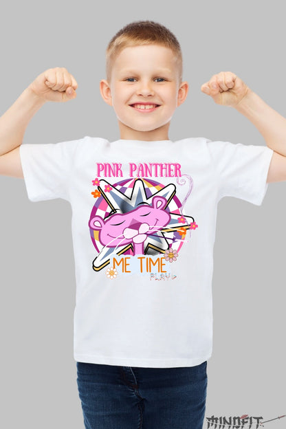 Tricou Pink Panther Me Time - Play Relaxed baiat alb